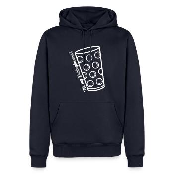 moi mon dubbeglas et i Geschenk PfalzEr Wein - Sweat à capuche Premium bio Homme - bleu marine - Devant - Nico (187cm)