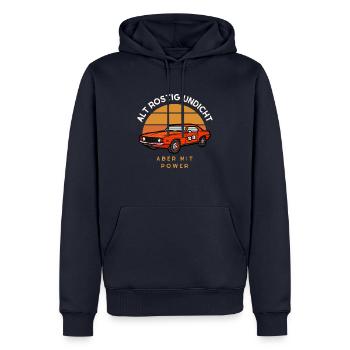 Alt Rostig Undicht Oldtimer Sportwagen Auto Tuning - Männer Premium Bio Hoodie - Navy - Vorne - Nico (187cm)
