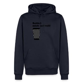 Geripptes Babbel mich ned voll! #geripptes #Fffm - Männer Premium Bio Hoodie - Navy - Vorne - Nico (187cm)