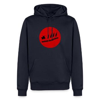 Rudolph das Reinbier t Shirt Design - Männer Premium Bio Hoodie - Navy - Vorne - Nico (187cm)