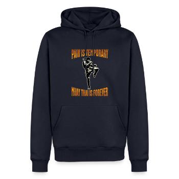 Muay Thai Boxing Muay Thai - Männer Premium Bio Hoodie - Navy - Vorne - Nico (187cm)