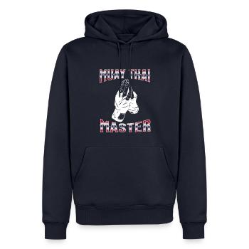 Muay Thaï Boxe Muay Thaï - Sweat à capuche Premium bio Homme - bleu marine - Devant - Nico (187cm)