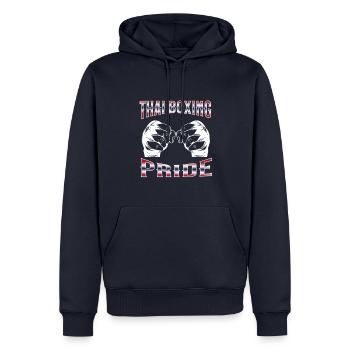 Muay Thai Boxing Muay Thai - Männer Premium Bio Hoodie - Navy - Vorne - Nico (187cm)