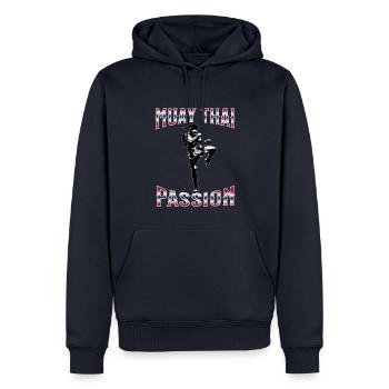 Muay Thai Boxing Muay Thai - Männer Premium Bio Hoodie - Navy - Vorne - Nico (187cm)