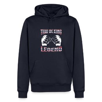 Muay Thai Boxing Muay Thai - Männer Premium Bio Hoodie - Navy - Vorne - Nico (187cm)