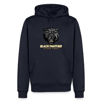 Schwarzer Panther - Männer Premium Bio Hoodie - Navy - Vorne - Nico (187cm)