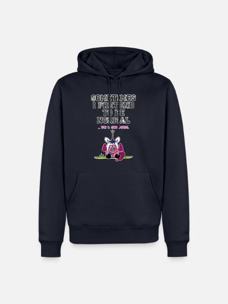 Unipoos - Sometimes I pretend to be normal - Männer Premium Bio Hoodie - Navy