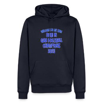 Bienvenue à la maison Dublin GAA Football Champions 2023 - Sweat à capuche Premium bio Homme - bleu marine - Devant - Nico (187cm)