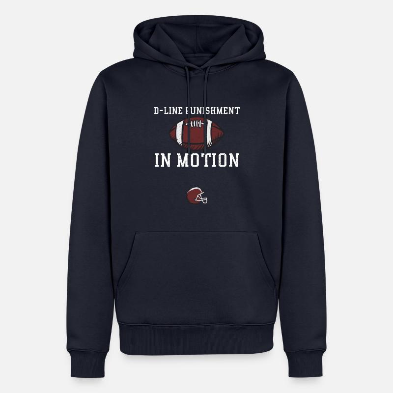 Punition D-Line en mouvement - Sweat à capuche Premium bio Homme - bleu marine