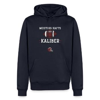 Meisterschafts Kaliber - Football - Männer Premium Bio Hoodie - Navy - Vorne - Nico (187cm)