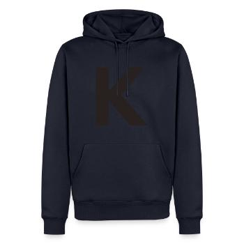 K - Männer Premium Bio Hoodie - Navy - Vorne - Nico (187cm)