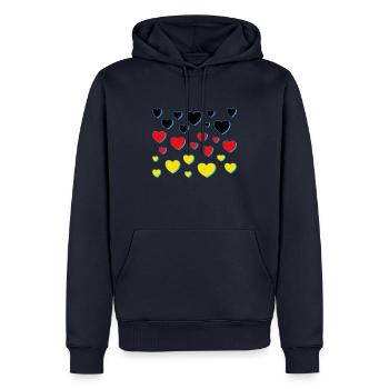 deutschland schwarz rot gold - Männer Premium Bio Hoodie - Navy - Vorne - Nico (187cm)