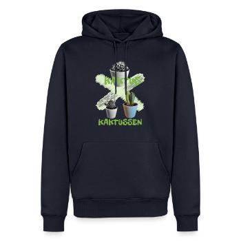 I love clothes / Kaktus - Männer Premium Bio Hoodie - Navy - Vorne - Nico (187cm)