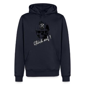 Glück auf Ruhrbgebiet Ruhrpott - Männer Premium Bio Hoodie - Navy - Vorne - Nico (187cm)