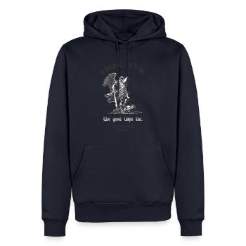 Grand combat maléfique T-Shirt !! - Sweat à capuche Premium bio Homme - bleu marine - Devant - Nico (187cm)