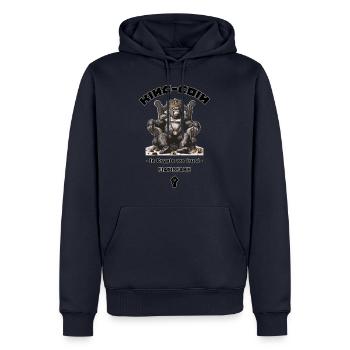 Pièce King - Sweat à capuche Premium bio Homme - bleu marine - Devant - Nico (187cm)