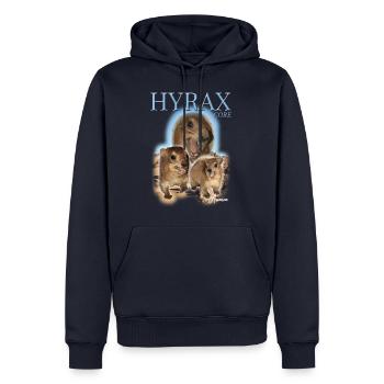 Hyrax Core Awawa Funshirt mème - Sweat à capuche Premium bio Homme - bleu marine - Devant - Nico (187cm)