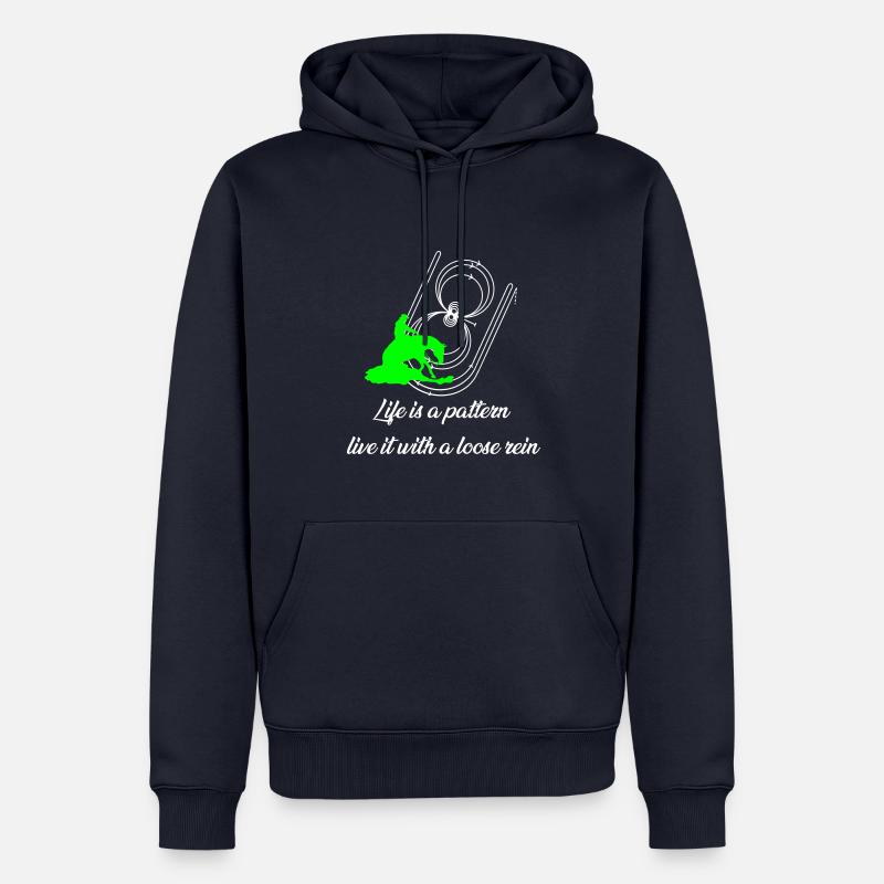life is a pattern I - Männer Premium Bio Hoodie - Navy