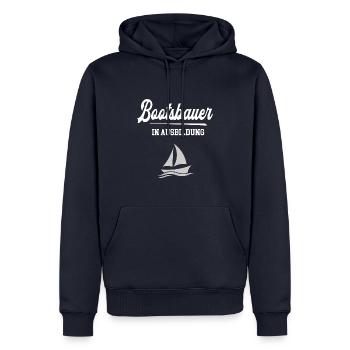 Bootsbauer Ausbildung Bootsbauerazubi Lehre Azubi - Männer Premium Bio Hoodie - Navy - Vorne - Nico (187cm)
