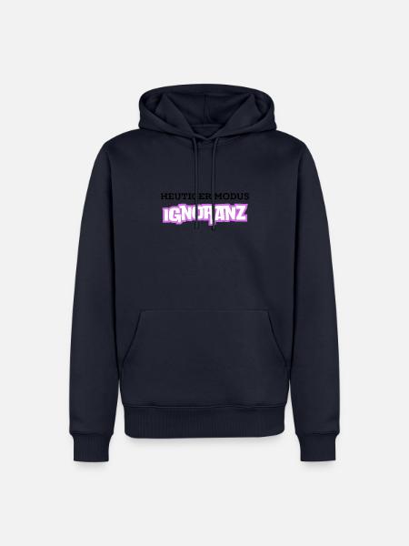Heutiger Modus Ignoranz - Männer Premium Bio Hoodie - Navy