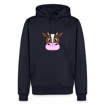 Braune Kortik - Männer Premium Bio Hoodie - Navy - Vorne - Nico (187cm)