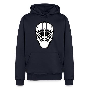 ice hockey eishockey skates schlittschuhe puck hel - Männer Premium Bio Hoodie - Navy - Vorne - Nico (187cm)