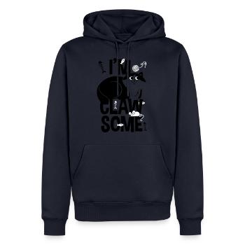 QUELQUES GRIFFES - énonciations de chat et chat chemise cadeau - Sweat à capuche Premium bio Homme - bleu marine - Devant - Nico (187cm)