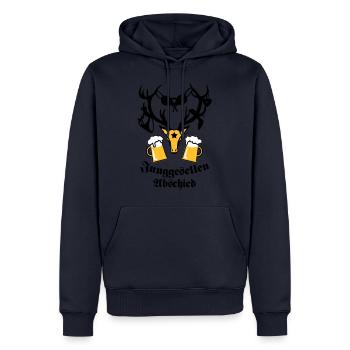 Hirsch JGA beer one 3c b - Men’s Premium Organic Hoodie - navy - Front - Nico (187cm)