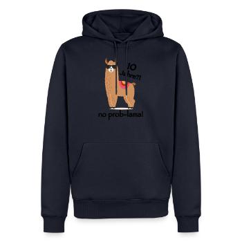 10 ans? Pas de Prob-lama! - Sweat à capuche Premium bio Homme - bleu marine - Devant - Nico (187cm)