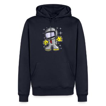 Kühlen funkelnden Astronauten - Männer Premium Bio Hoodie - Navy - Vorne - Nico (187cm)
