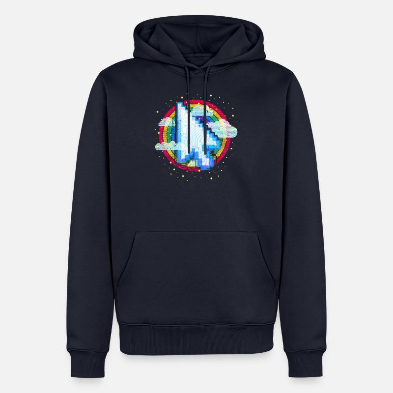 Cursor (Regenbogen) - Männer Premium Bio Hoodie - Navy