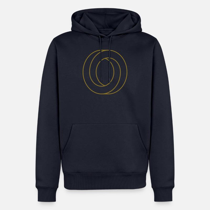 Impossible ring / Möbius loop / deception - Men’s Premium Organic Hoodie - navy