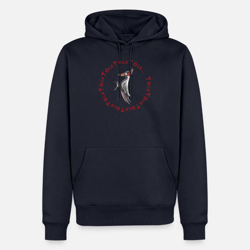 Pic Tock Tock - Sweat à capuche Premium bio Homme - bleu marine