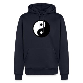 Yin yang - Men’s Premium Organic Hoodie - navy - Front - Nico (187cm)