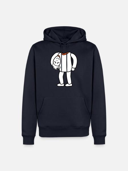Head under the arm - Men’s Premium Organic Hoodie - navy
