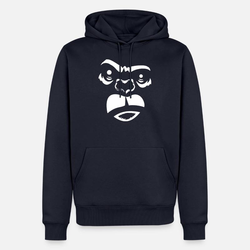 monkey - Männer Premium Bio Hoodie - Navy