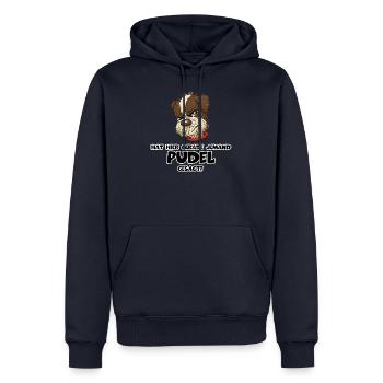 AngryPino1 2 - Männer Premium Bio Hoodie - Navy - Vorne - Nico (187cm)