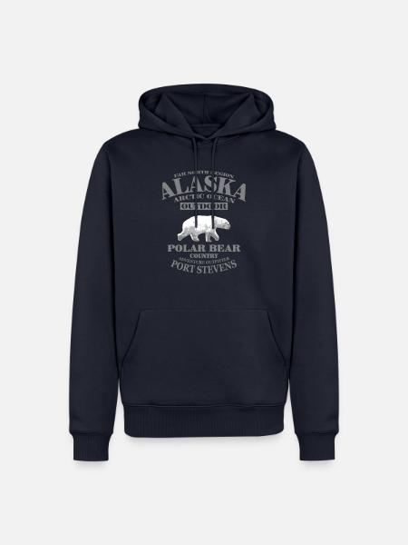 Alaska - Polar Bear - Männer Premium Bio Hoodie - Navy