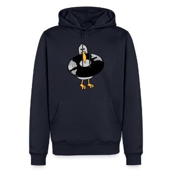 Party Seagull Disque vinyle - Sweat à capuche Premium bio Homme - bleu marine - Devant - Nico (187cm)