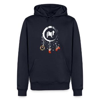 Finnischer Lapphund Weihnachten Weihnachtstraumfän - Männer Premium Bio Hoodie - Navy - Vorne - Nico (187cm)