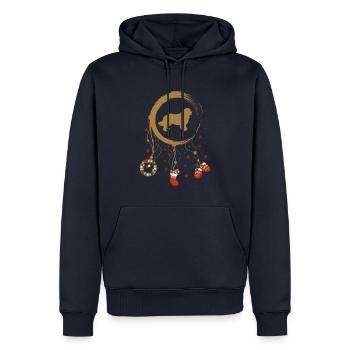 Newfoundland Weihnachten Weihnachtstraumfänger - Männer Premium Bio Hoodie - Navy - Vorne - Nico (187cm)