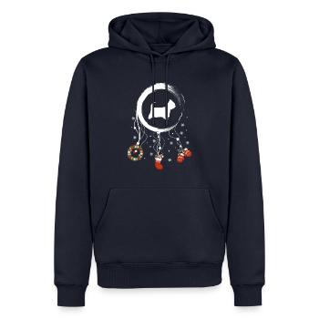 Seidiger Terrier Weihnachten Weihnachtstraumfänger - Männer Premium Bio Hoodie - Navy - Vorne - Nico (187cm)