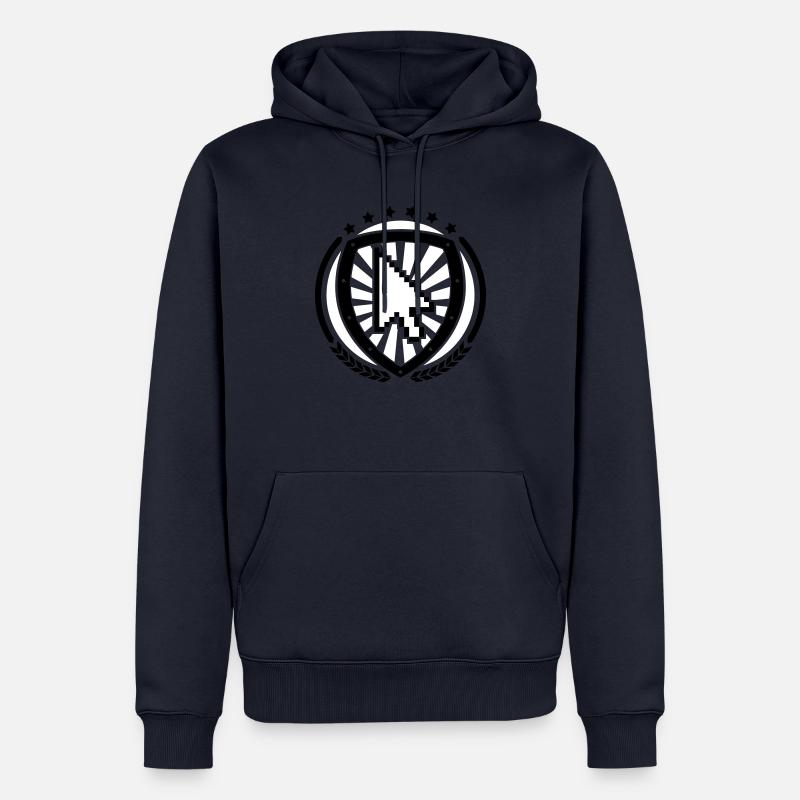 Maus Cursor Emblem - Männer Premium Bio Hoodie - Navy