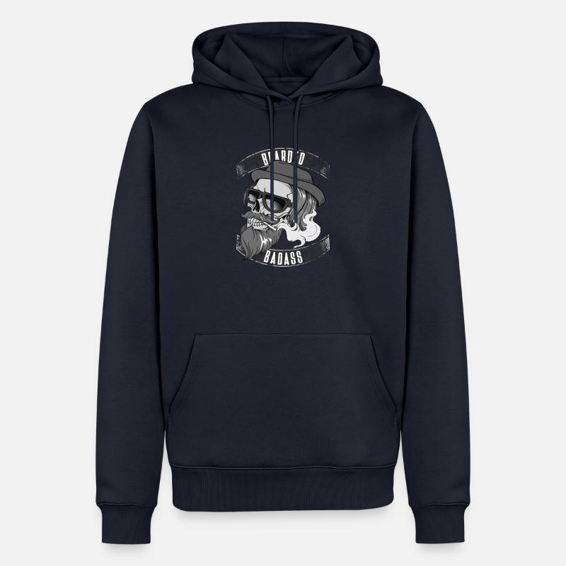 BBAwTransparentBack - Männer Premium Bio Hoodie - Navy