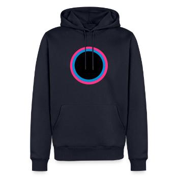 Circle - Men’s Premium Organic Hoodie - navy - Front - Nico (187cm)