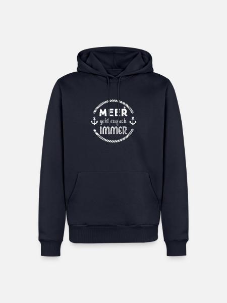Meer geht einfach immer - Männer Premium Bio Hoodie - Navy