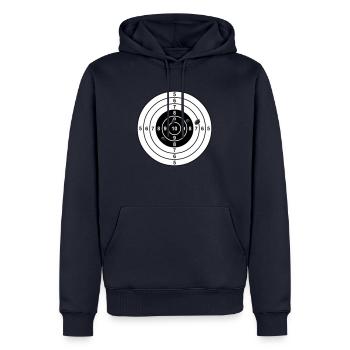 Ziel - Männer Premium Bio Hoodie - Navy - Vorne - Nico (187cm)