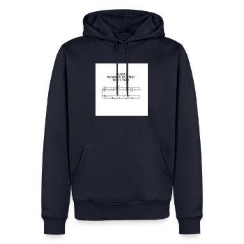 Music - Männer Premium Bio Hoodie - Navy - Vorne - Nico (187cm)