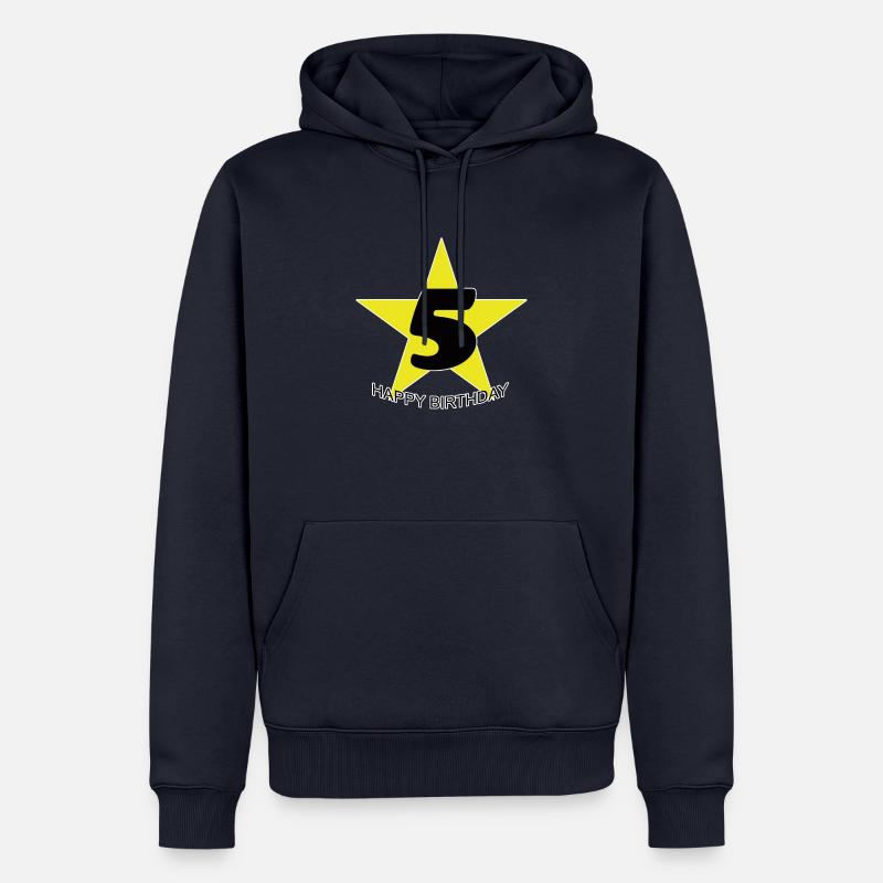 Étoile d’anniversaire - Sweat à capuche Premium bio Homme - bleu marine