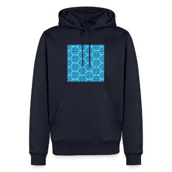 Chinesisches Muster - Männer Premium Bio Hoodie - Navy - Vorne - Nico (187cm)